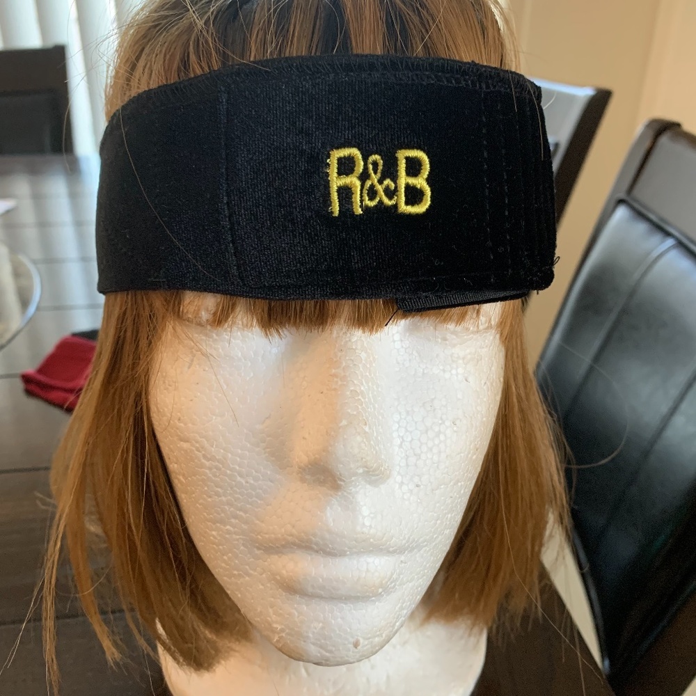 Black R&B Headband with Velcro Fastener